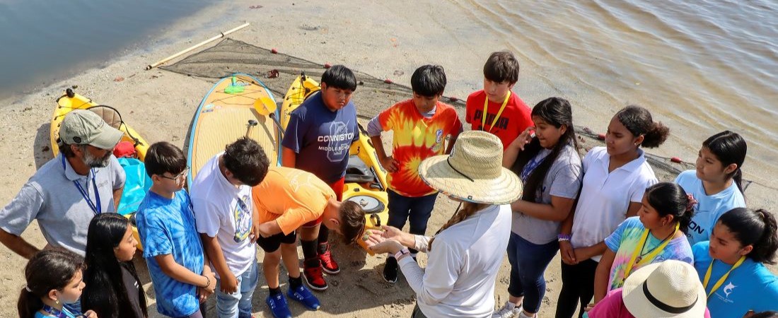 Outreach education with local area schools to teach children about life in Lake Worth Lagoon