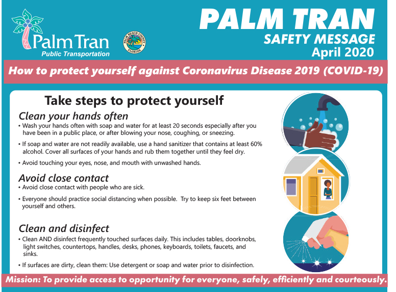 Palm Tran Safety Message