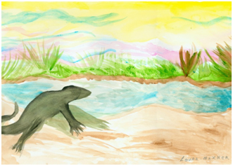 animal art of a lizard