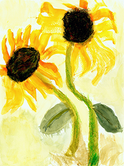 flower art of a sunflower