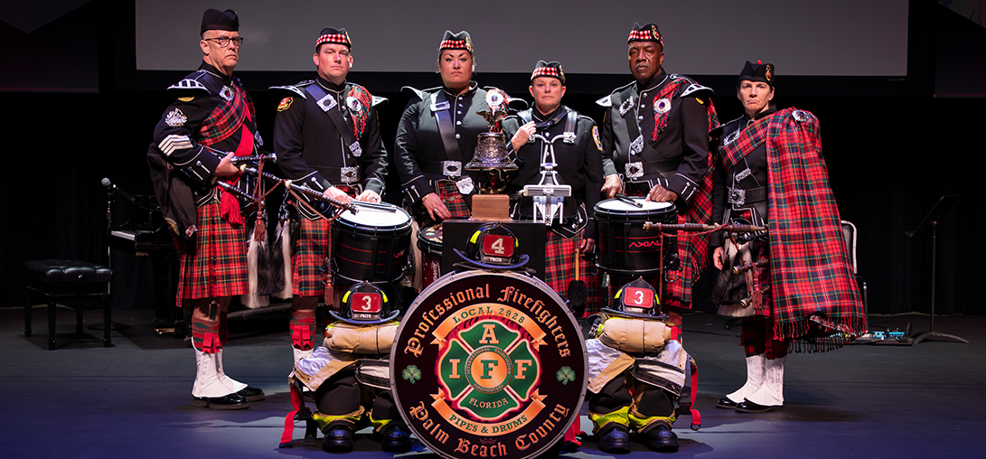 Group shot of Pipes & drums