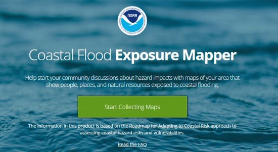 Thumbnail of NOAA's Coastal Flood Exposure Mapper